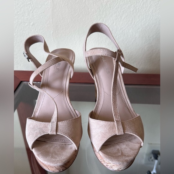 Charles David Cork Wedge Platform Sandal - Picture 3 of 9